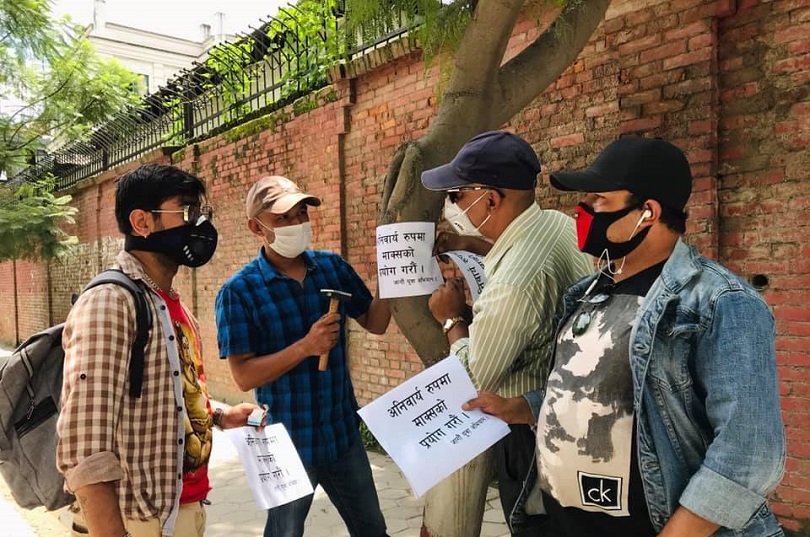कोरोना जोखिम न्युनिकरण गर्न फिल्मकर्मीले थाले सतर्कता अभियान