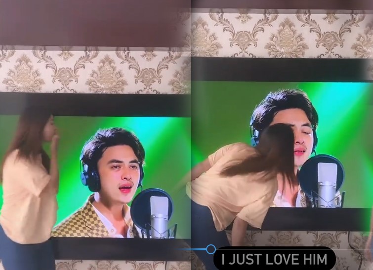 भिडियोमा पललाई चुम्बन गर्दै पूजाले लेखिन् : आइ जस्ट लभ हिम 