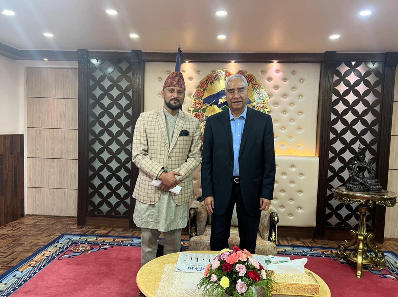 प्रधानमन्त्री देउवाको प्रतिबद्धता,प्रेजेन्टर्स एसोसिएसनसँग सहकार्य गर्ने