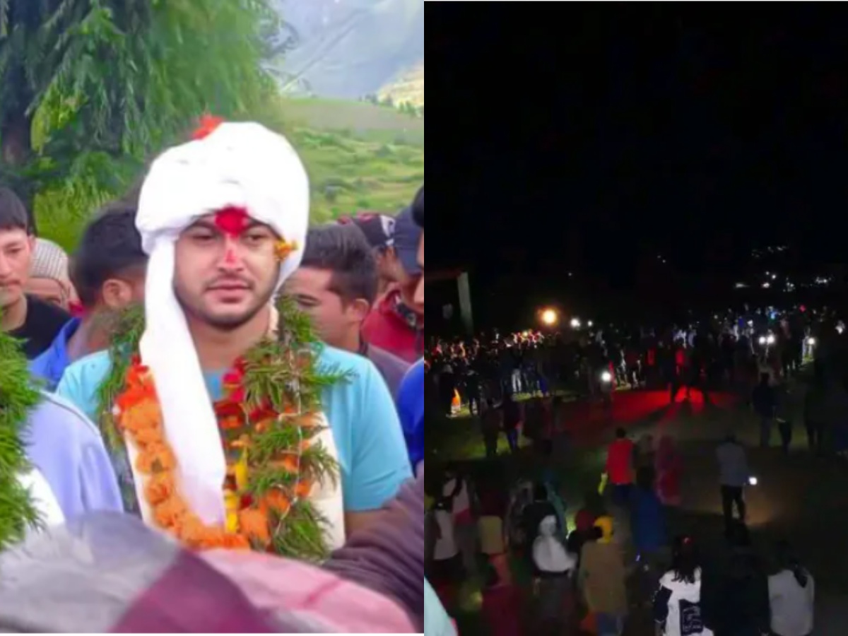 जुम्लामा &lsquo;प्रकाश&rsquo; को प्रिमियरमा सम्पन्न, प्रदीपको गलामा माला, निधारमा अबिर र शिरमा फेदा    