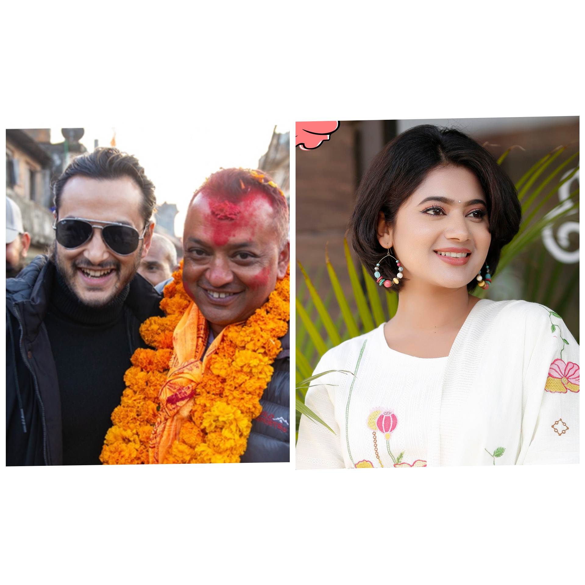 केकी र प्रदीप गगनलाई भोट् माग्दै