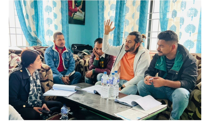 `कामिनो&acute; टिम वर्कसपमा , प्रदीप , निति र बर्षा सहभागी 