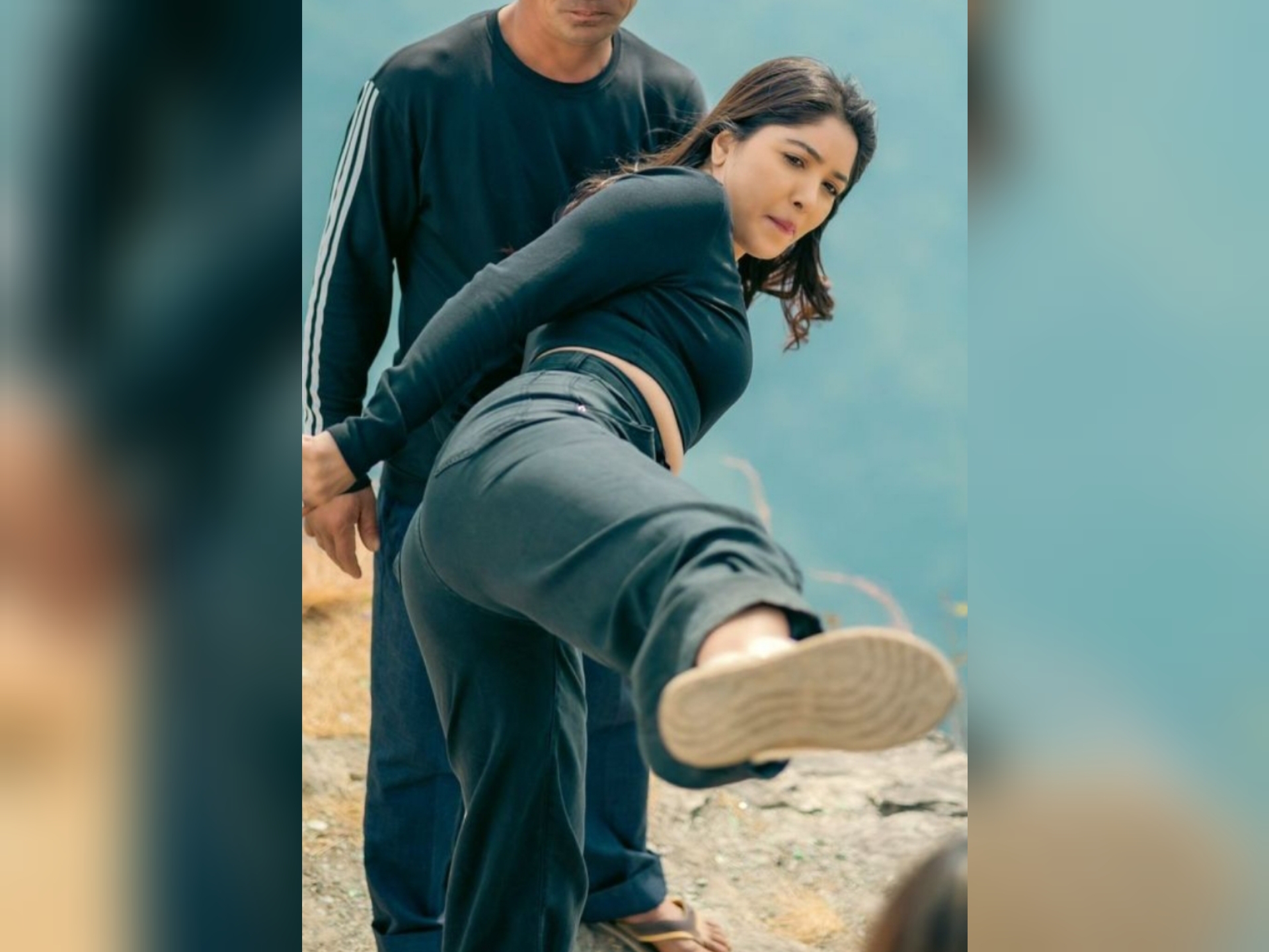 &lsquo;दान्भी&rsquo; मा  एक्सनको लागि  मिहिनेत गर्दै पूजा