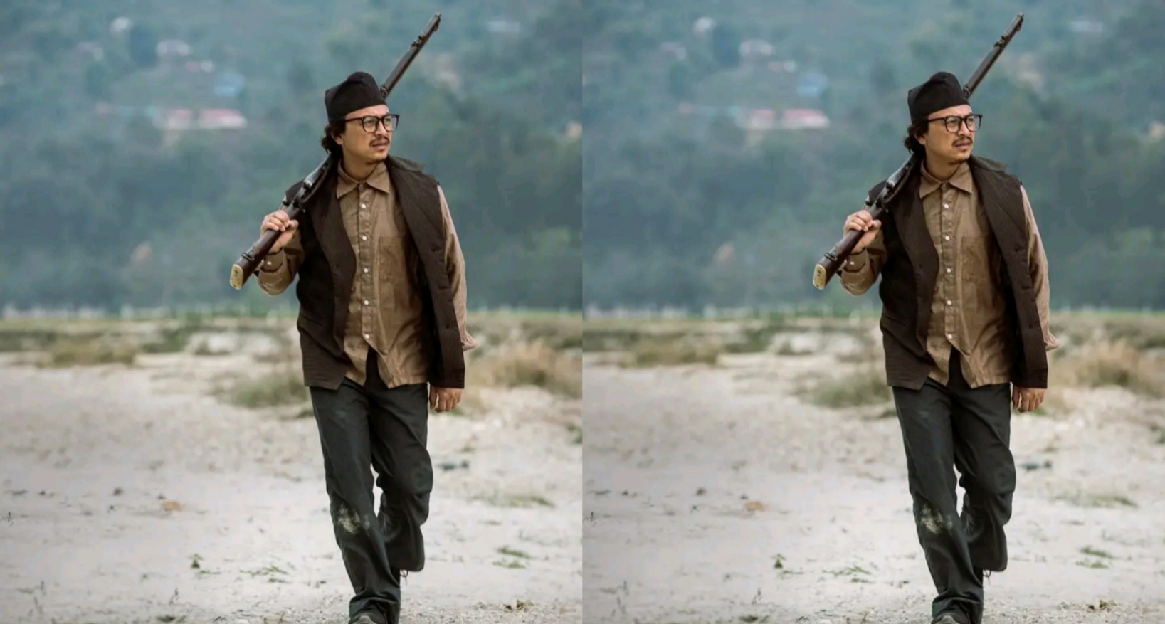 बन्दुक र टोपीमा देखिएका `पुजार सार्की&acute; पल