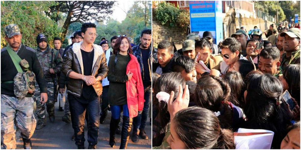 दार्जिलिङमा ५० बढि प्रहरीकाे सुरक्षामा पल-अाँचल, घेरिए फ्यानबाट !
